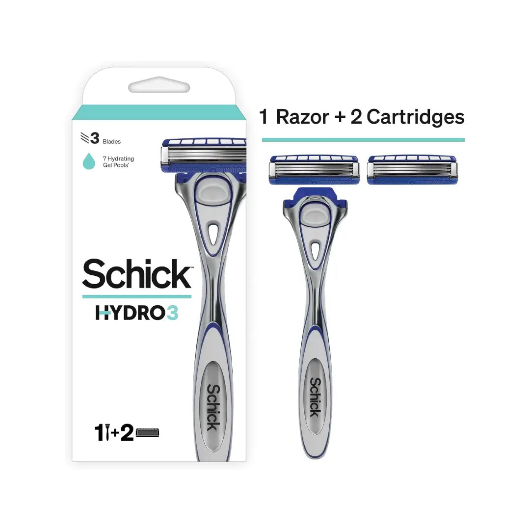 Schick Hydro 3 Razor Kit with 2 Cartridges