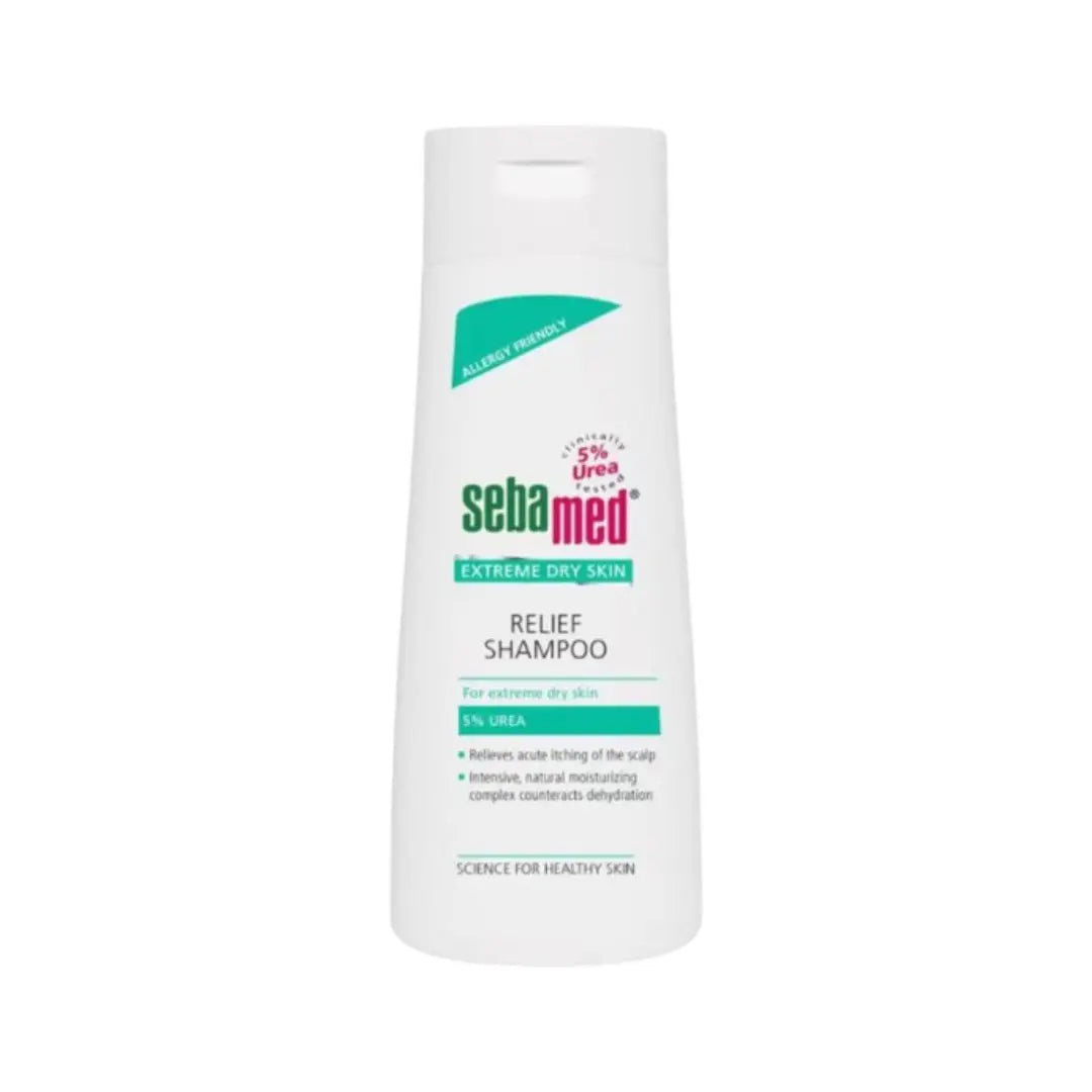 Sebamed 5% Urea Relief Shampoo 200ml for dry, itchy scalp and gentle moisturizing care