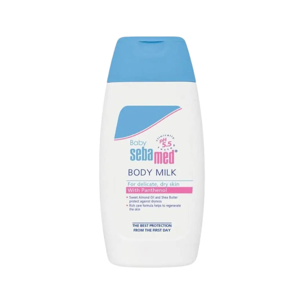 Sebamed Baby Body Milk with Panthenol 200ml – Gentle Moisturizing Care for Baby Skin