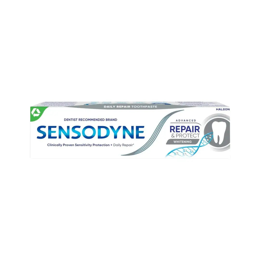 Sensodyne Advanced Repair & Protect Whitening Toothpaste 75ml – Fluoride Toothpaste for Sensitive Teeth & Daily Oral Care