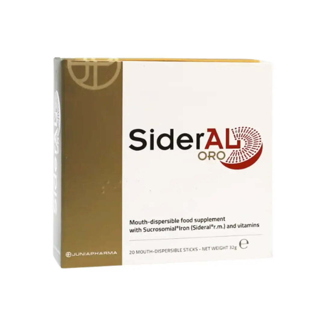 Sideral Oro Mouth Dispersible Iron Sticks 20 Sachets – Iron with Vitamin C & B Vitamins