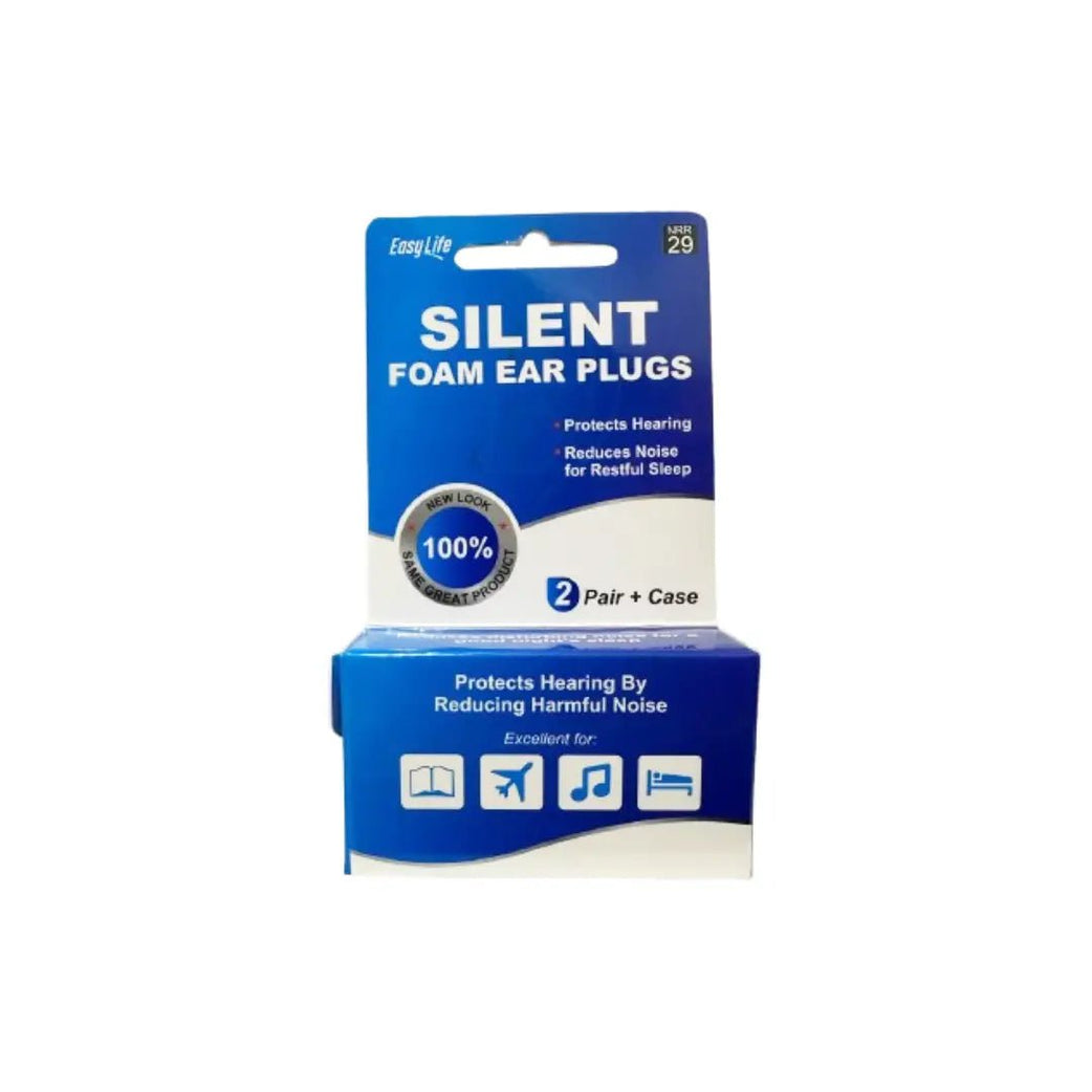 Easylife Silent Foam Earplug 2 Pair+Case NNR29