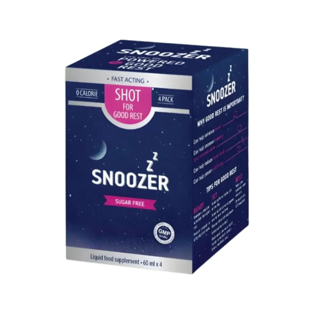 Snoozer Sugar Free Sleep Support Liquid 60ml 4 Pack – Nighttime Relaxation & Rest Routine Aid