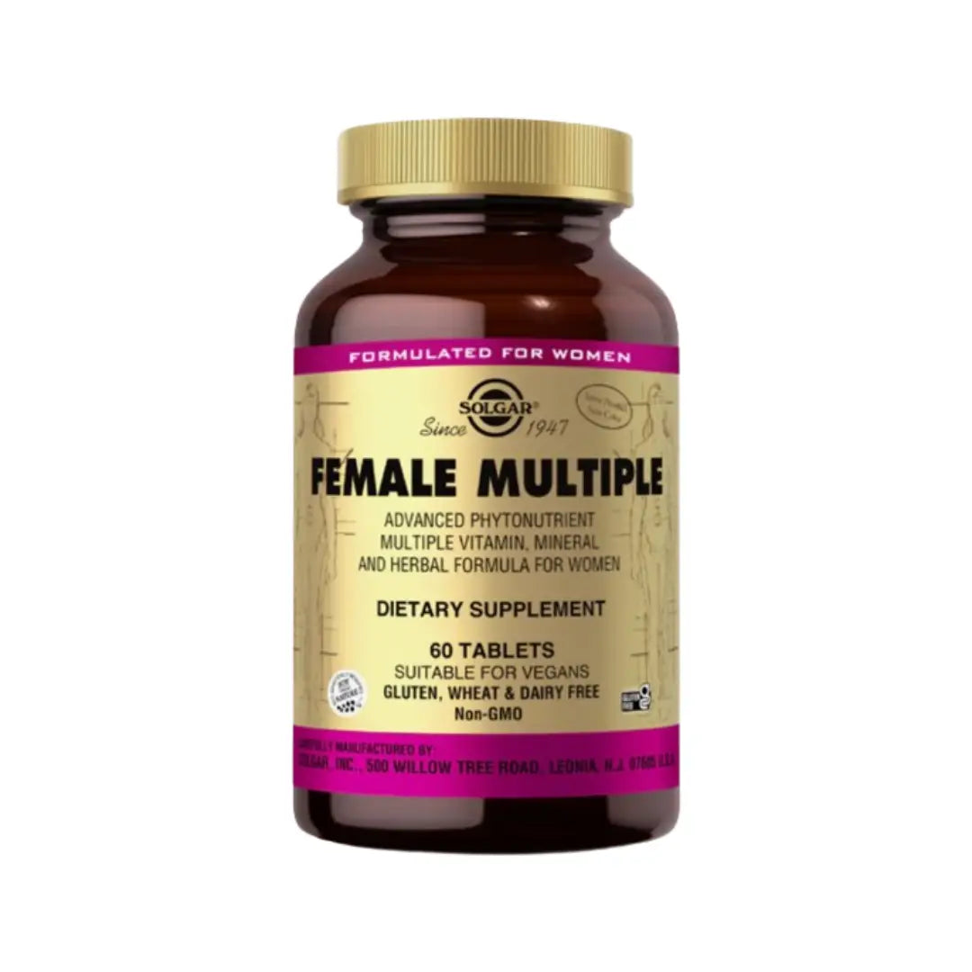 Solgar Female Multiple Tablets for women’s health, energy, and overall wellness