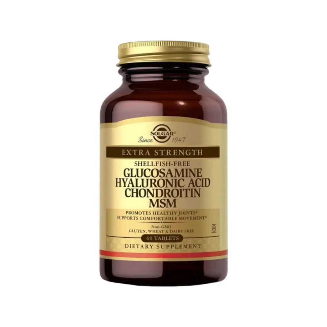 Solgar Glucosamine Hyaluronic Acid Chondroitin MSM Tablets 120s – Joint & Mobility Support Supplement