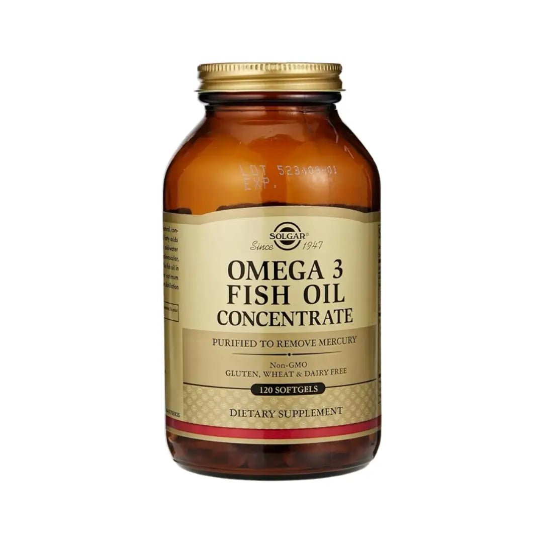 Solgar Omega-3 Fish Oil Concentrate 120 Softgels for heart, brain, and joint health support