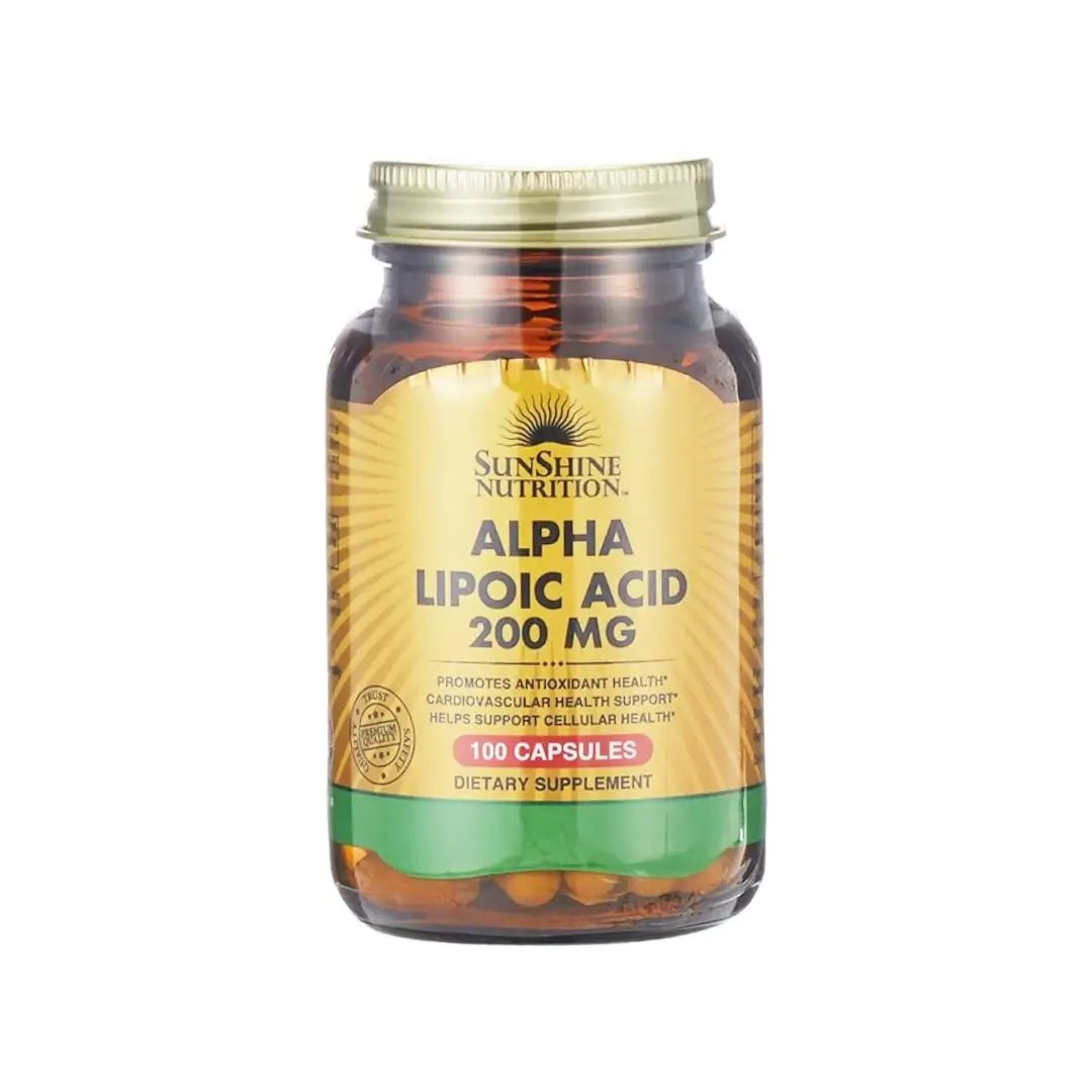 Sunshine Nutrition ALA 100 Capsules for antioxidant protection and energy metabolism support