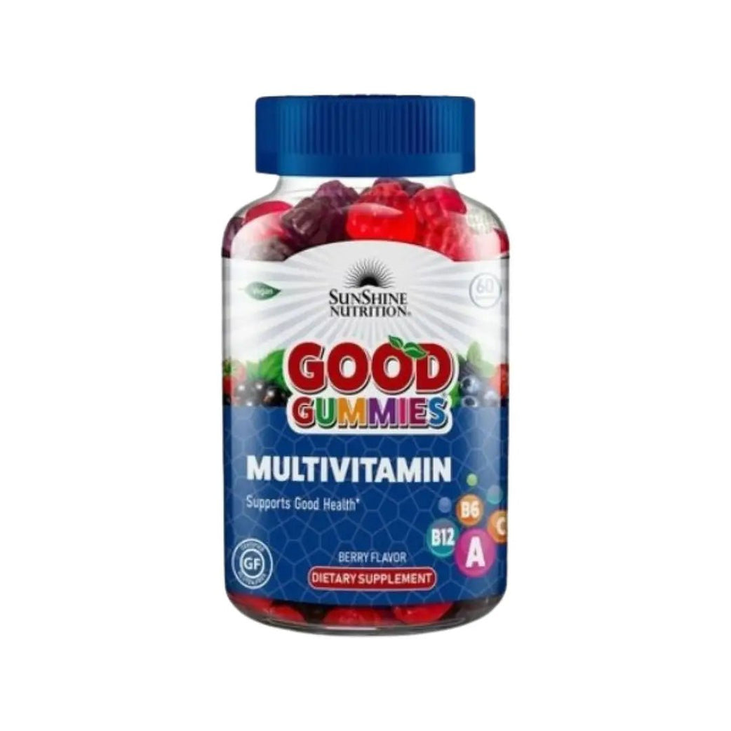 Sunshine Nutrition Berry Good Multivitamin Gummies 60s for daily vitamins, immunity support, and overall wellness