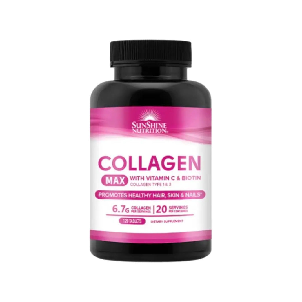 Sunshine Nutrition Collagen Max with Vitamin C and Biotin tablets 120s bottle