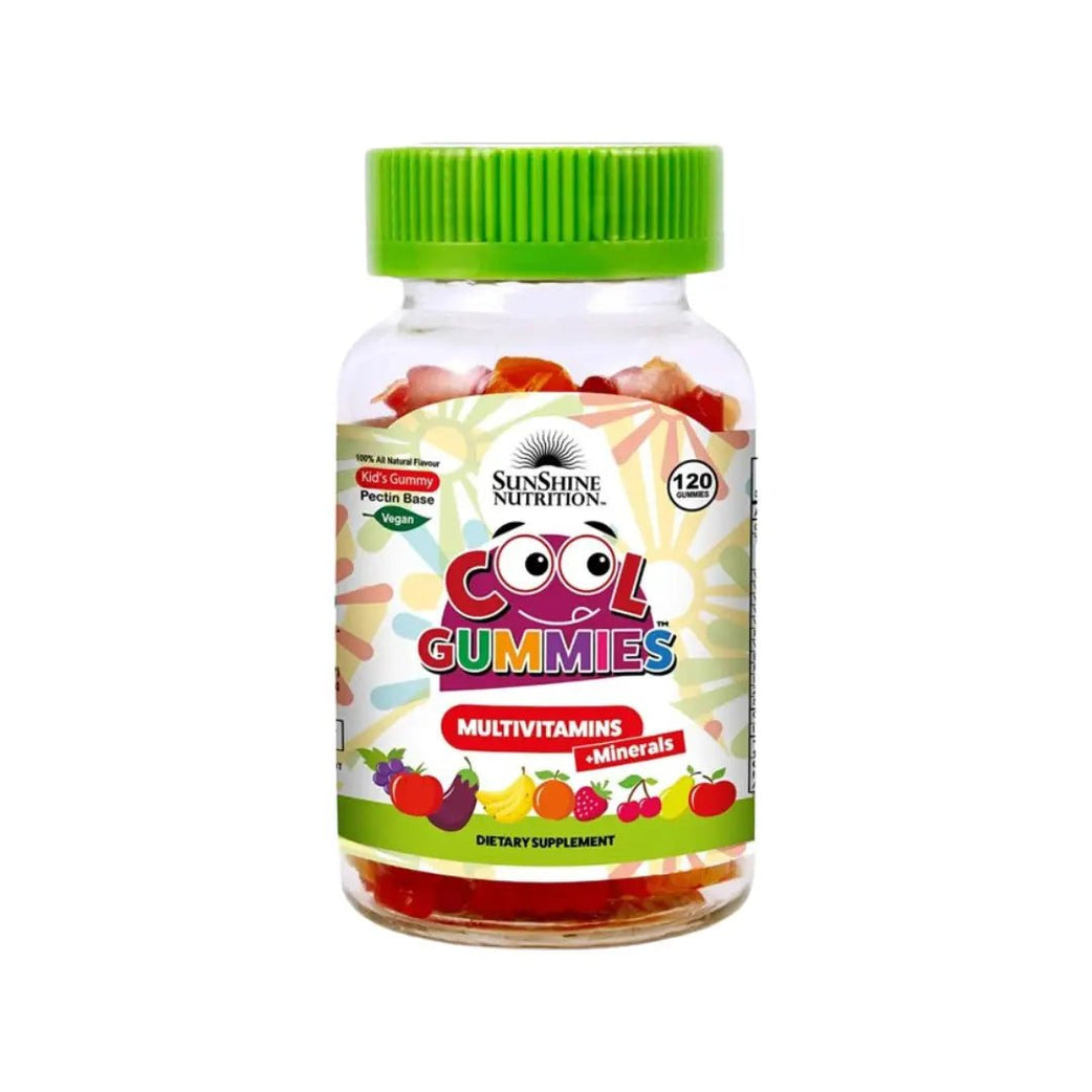 Sunshine Nutrition Cool Gummies Vegan 120s for daily vitamins, immunity, and wellness support