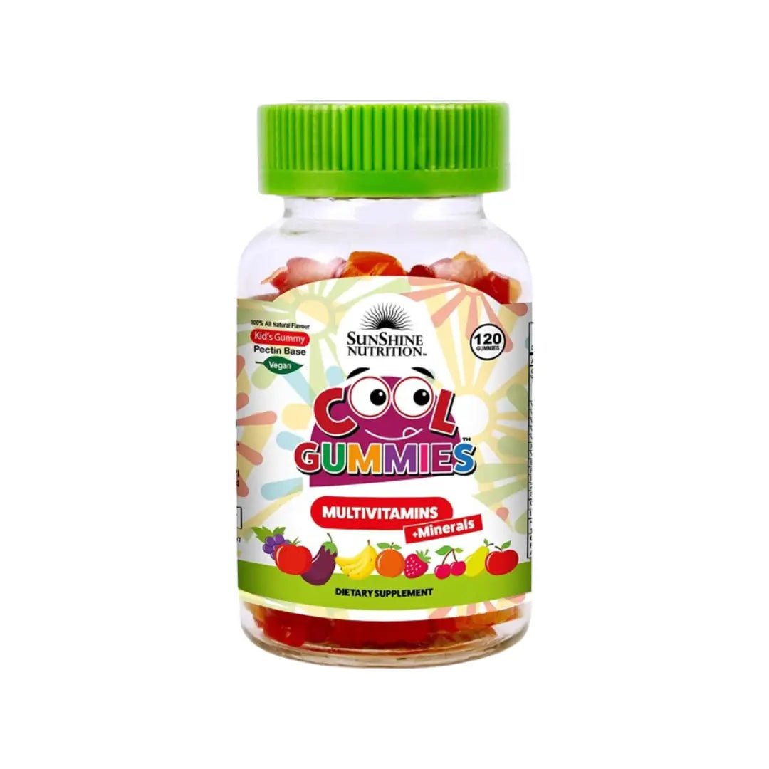 Sunshine Nutrition Cool Gummies Vegan 120s for daily vitamins, immunity, and wellness support