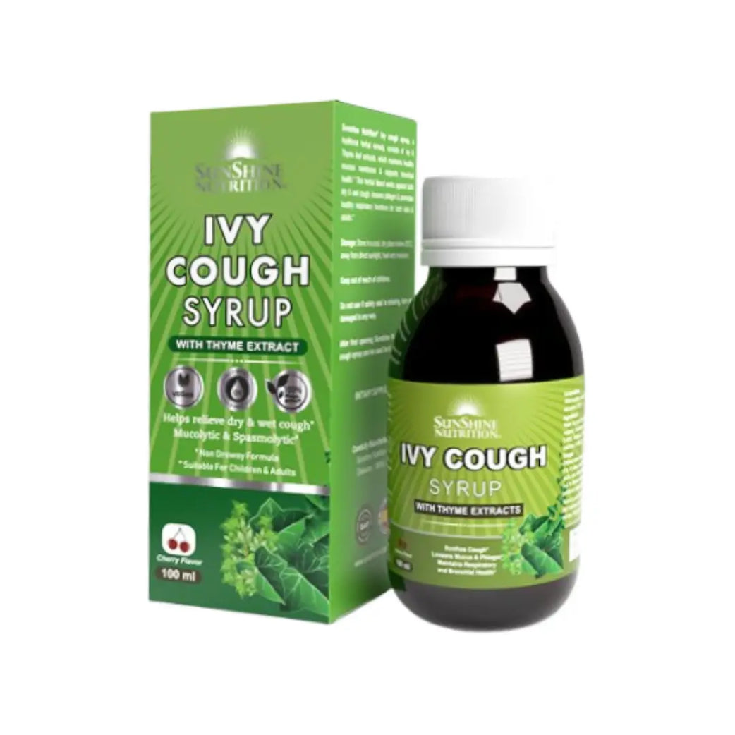Sunshine Nutrition Ivy Cough Syrup 200ml Cherry Flavor