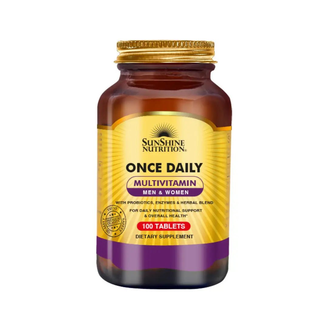 Sunshine Nutrition Once Daily Tablets 100s for daily multivitamin support and overall wellness