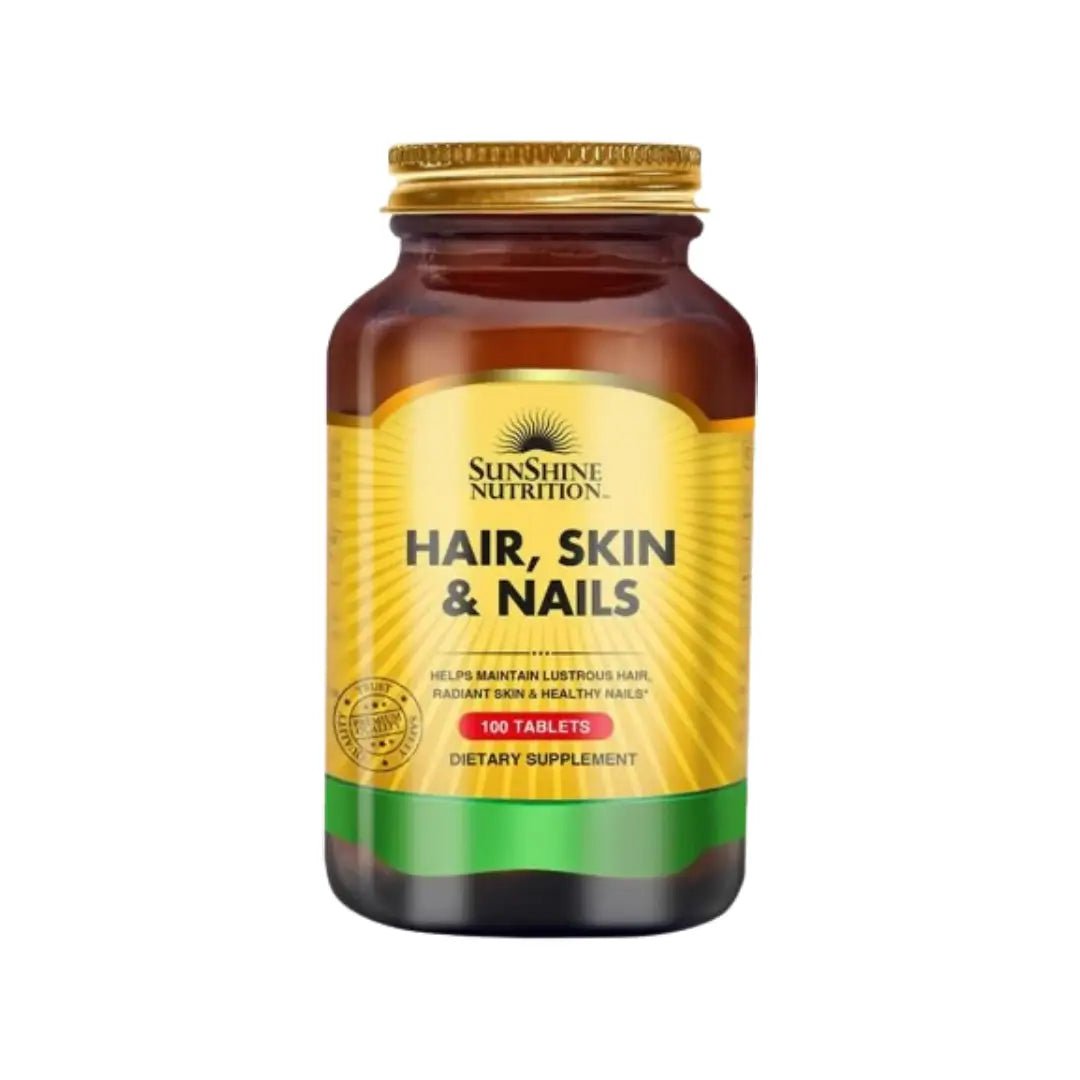 Sunshine Nutrition Skin, Nails & Hair Tablets 100s for beauty, strength, and overall wellness support