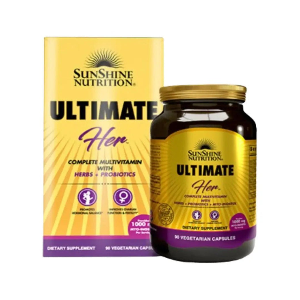 Sunshine Nutrition Ultimate Her Multivitamin 90 Capsules for women’s daily energy, immunity, and overall wellness