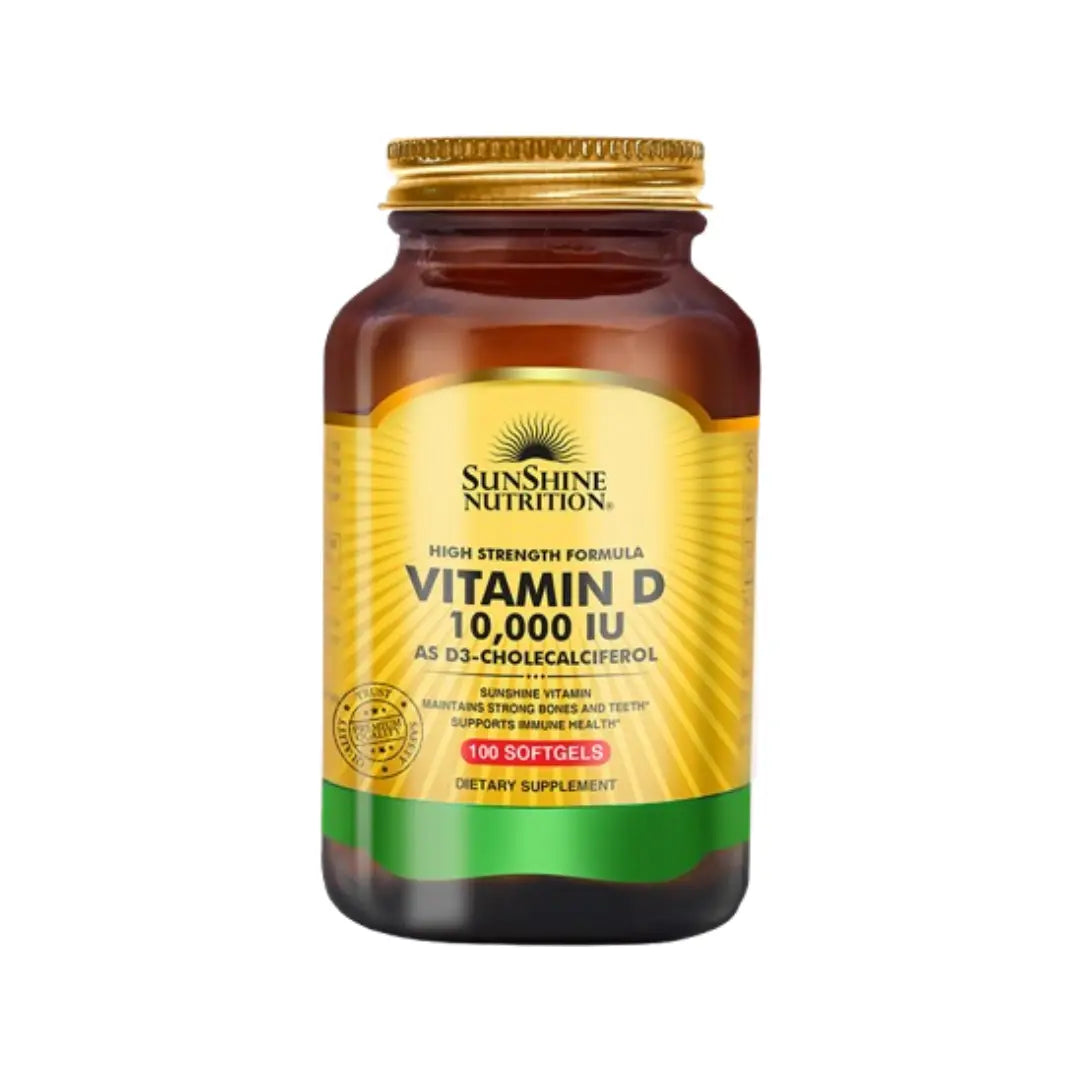Sunshine Nutrition Vitamin D 10000IU Softgels 100s - High Strength Vitamin D Supplement