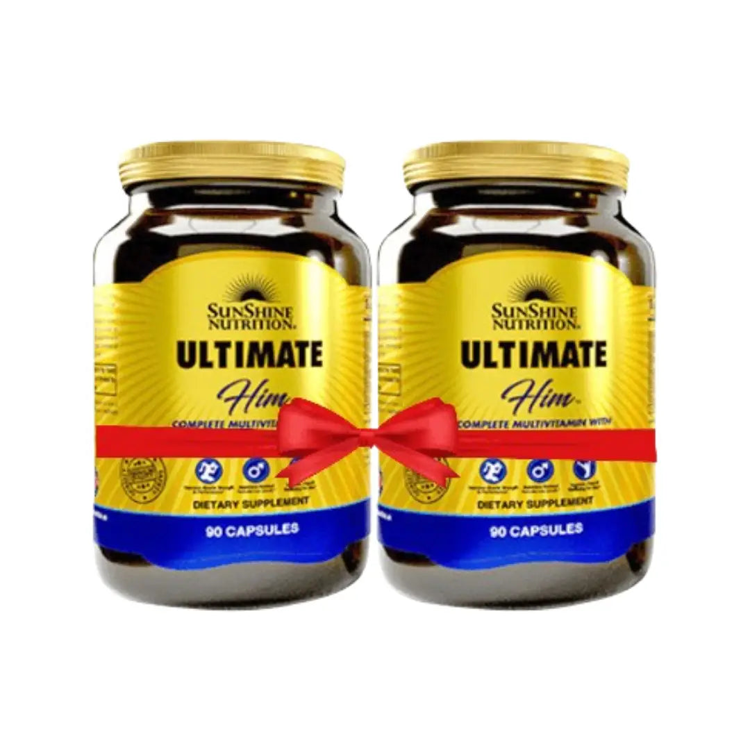 Super Combo Sunshine Nutrition Ultimate Him Vegetarian Capsules 90 2 Packs for men’s health, energy, and vitality support
