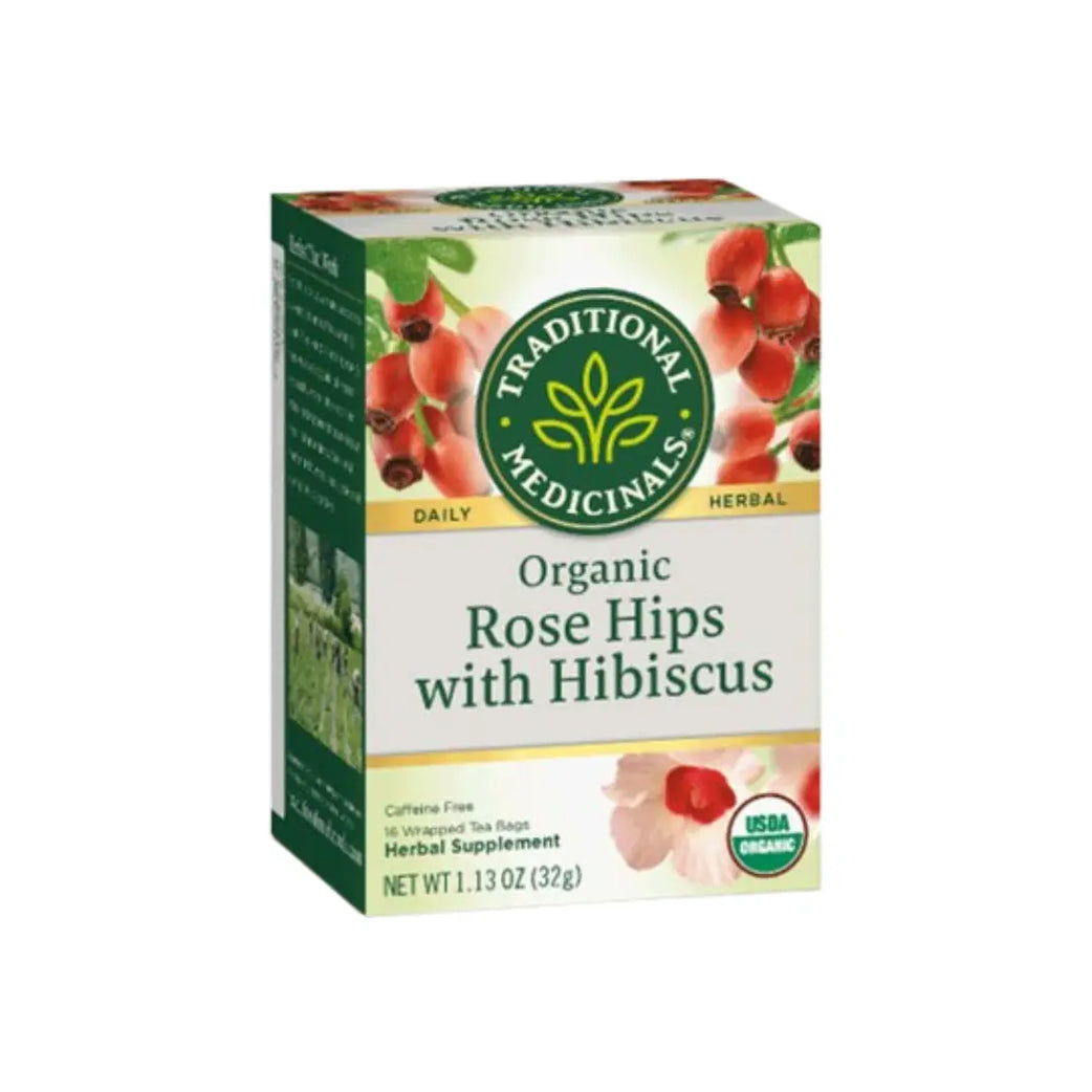 Traditional Medicinals Organic Rosehips & Hibiscus Tea Bag 16s