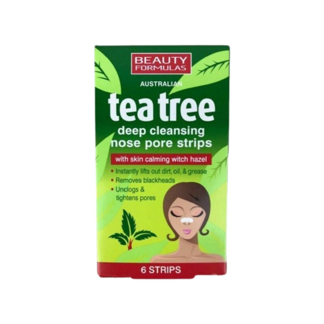 Beauty Formulas Tea Tree Deep Cleansing Nose Pore Strips 6's