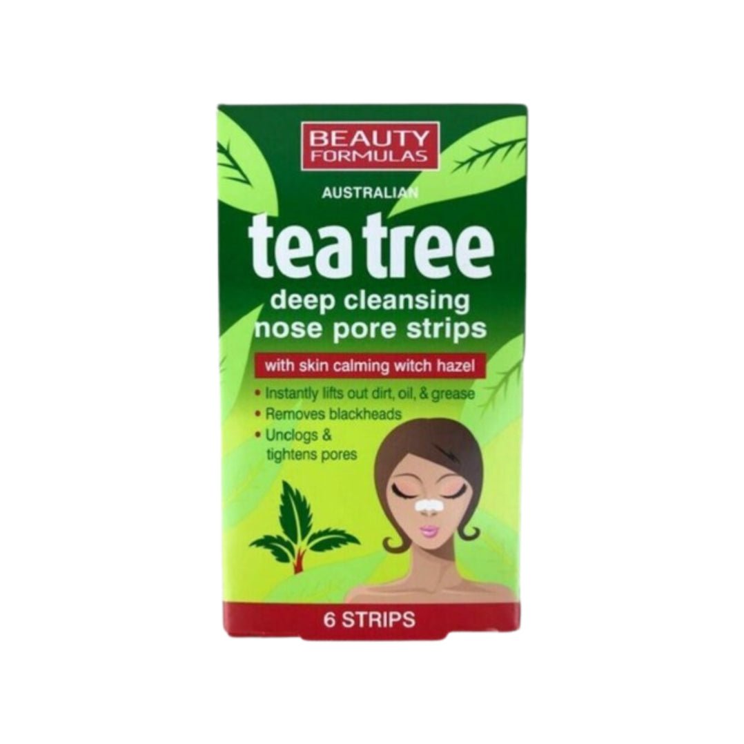 Beauty Formulas Tea Tree Deep Cleansing Nose Pore Strips 6's