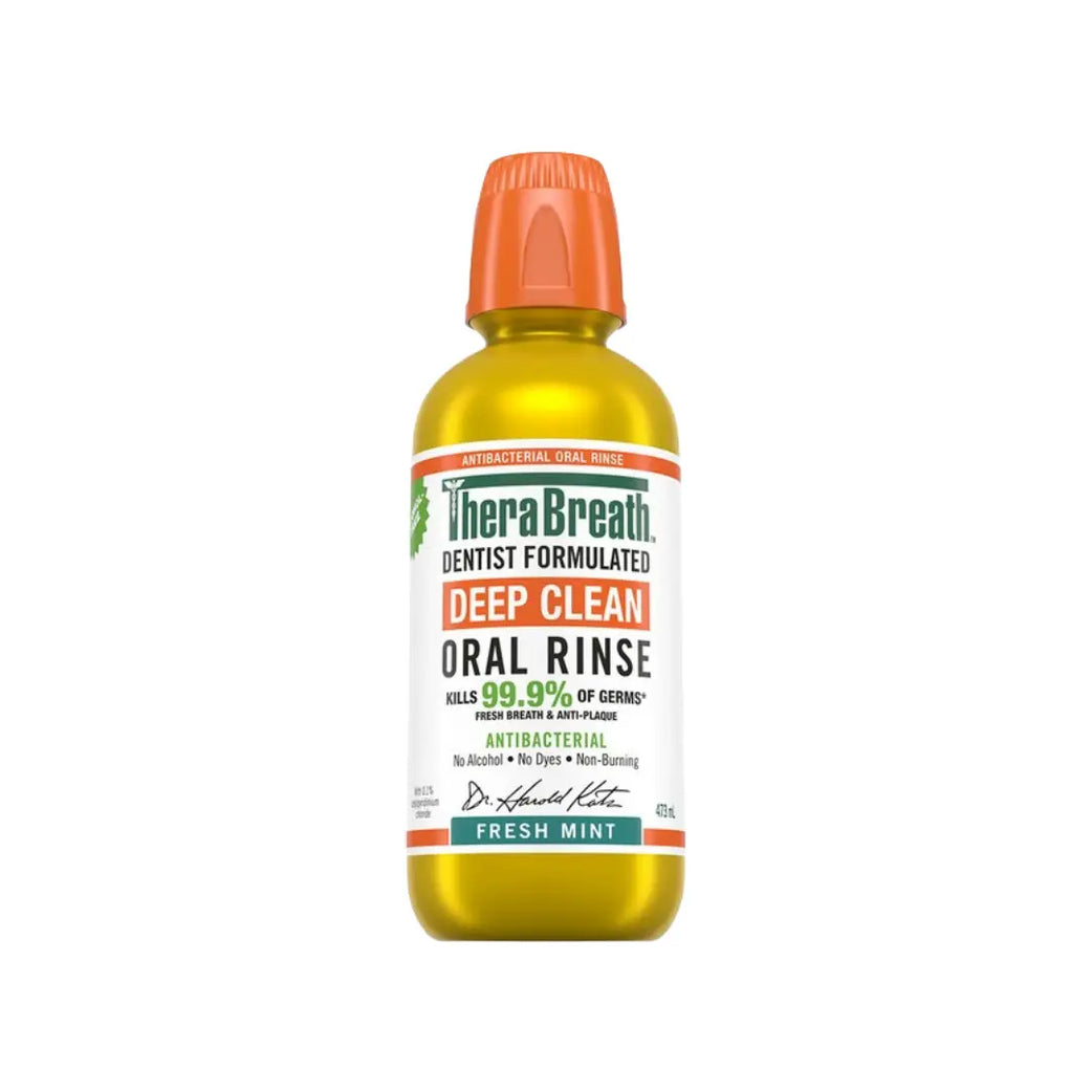 Therabreath Oral Rinse Deep Clean Fresh Mint 473ml