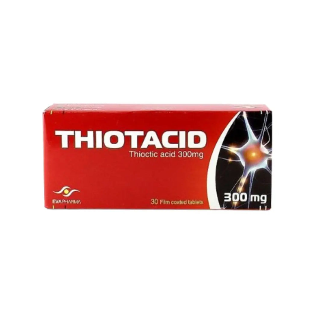 Thiotacid 300mg Tablets 30s alpha-lipoic acid supplement for nerve health