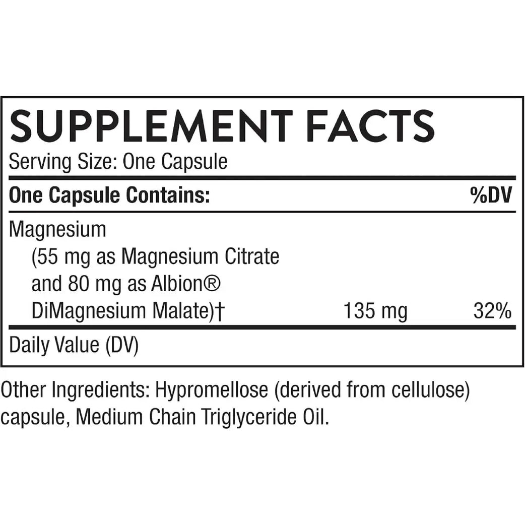 Thorne Magnesium CitraMate Capsules 90s