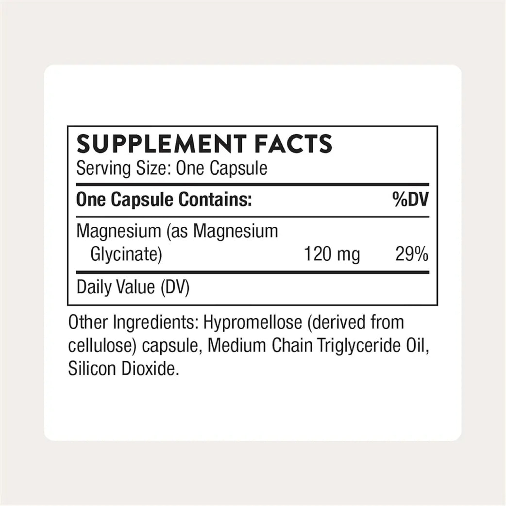 Thorne Magnesium Glycinate Capsules 90s – Magnesium Supplement