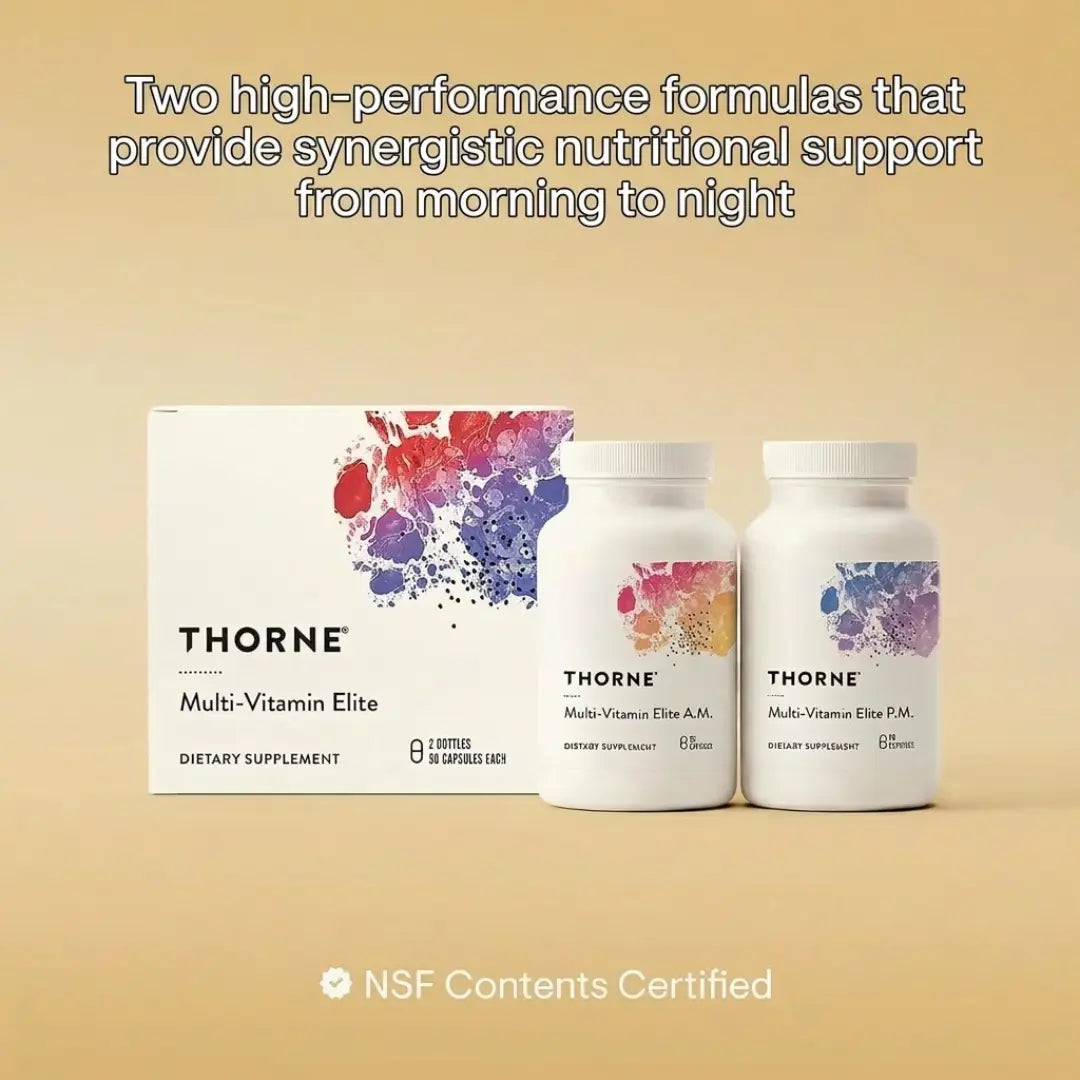Thorne Multi-Vitamin Elite 2 Botlles x 90 Capsules AM & PM
