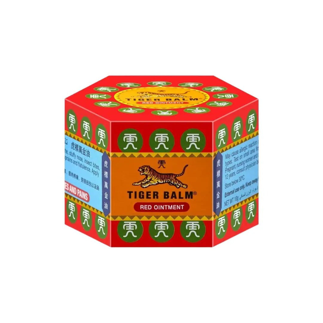 Tiger Balm Red Ointment 10g herbal pain relief balm for sore muscles and joint discomfort