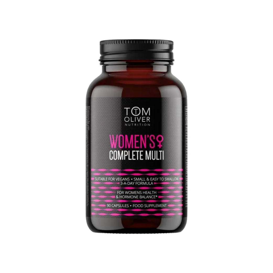 Tom Oliver Women’s Complete 90 Capsules daily multivitamin supplement for women’s health