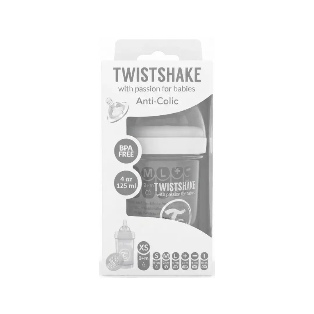 Twistshake Anti-Colic Baby Bottle 125ml White 79085