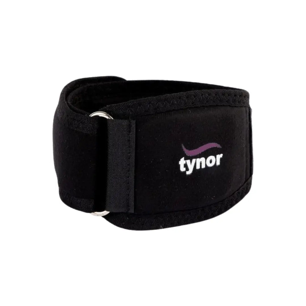 Side view of Tynor forearm brace positioned below elbow joint