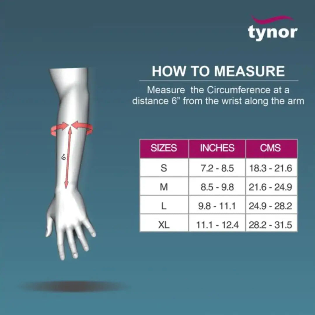 Tynor Wrist Splint with Thumb E-44 Small front view showing rigid support