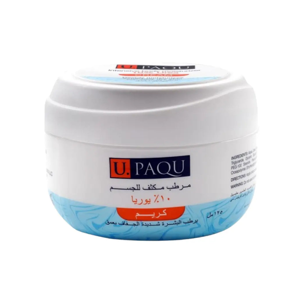 UPAQU Body Moisturizer Cream 125ml | 10% Urea Cream for Dry & Rough Skin | Deep Hydration & Skin Repair