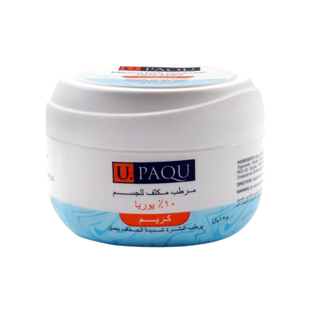 UPAQU Body Moisturizer Cream 125ml | 10% Urea Cream for Dry & Rough Skin | Deep Hydration & Skin Repair