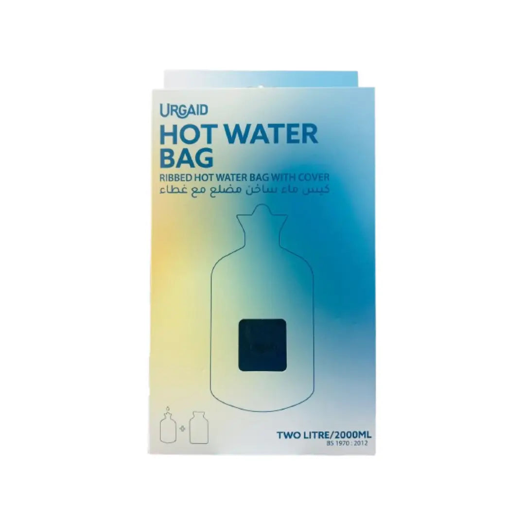 Urgaid Hot Water Bag Hook Blue BS1970 2L | Reusable Heat Therapy Water Bottle for Comfort Relief