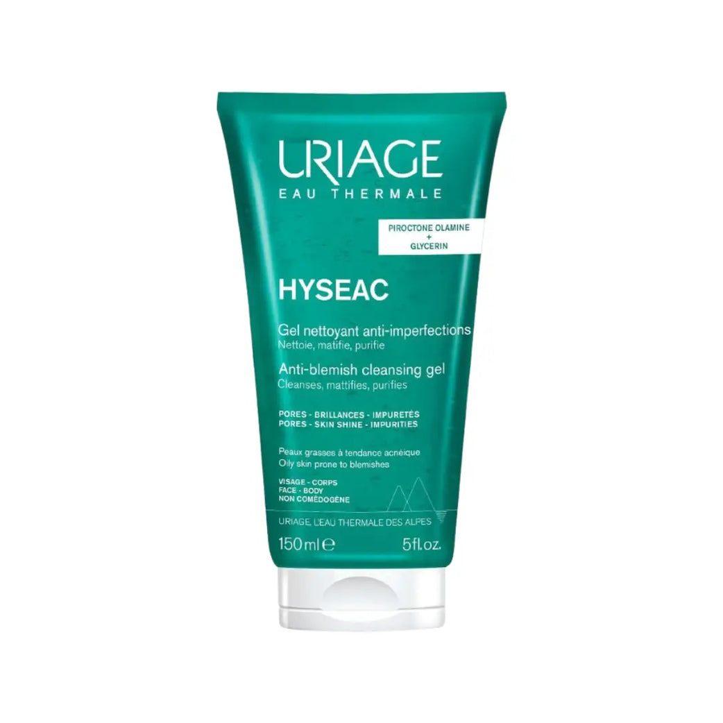 Uriage Hyséac Anti-Blemish Cleansing Gel 150ml – Gentle Face Wash for Oily & Combination Skin
