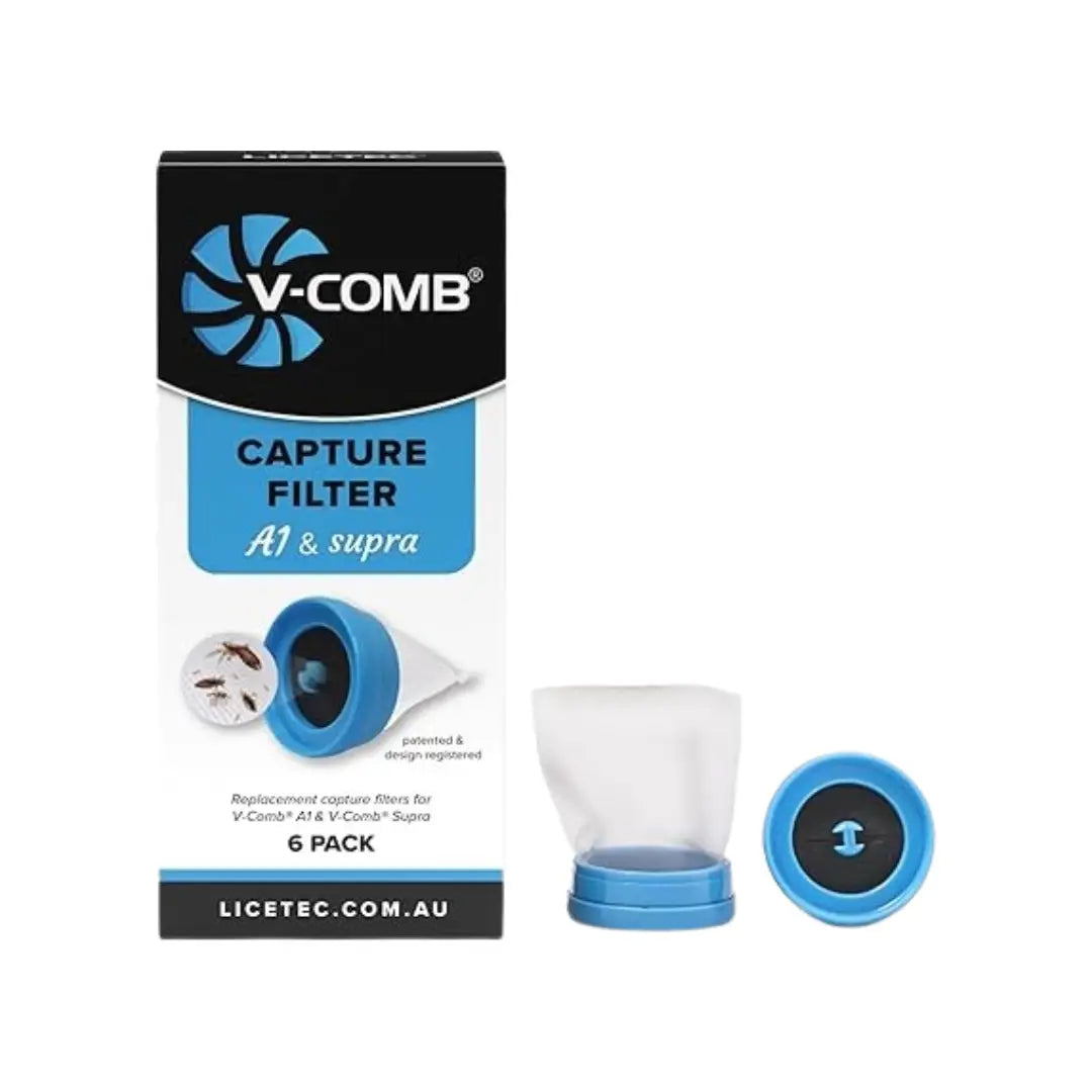 Comb Capture Filter 6 Pack – Replacement Filters Compatible with V-Comb A1 & Supra Devices