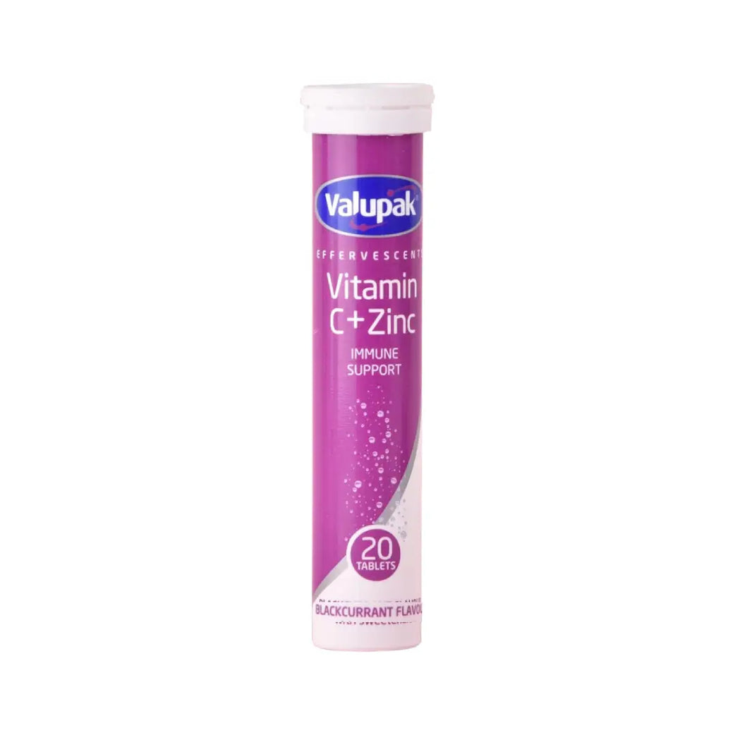 Valupak Vitamin C + Zinc Immune Support Effervescent Tab 20s