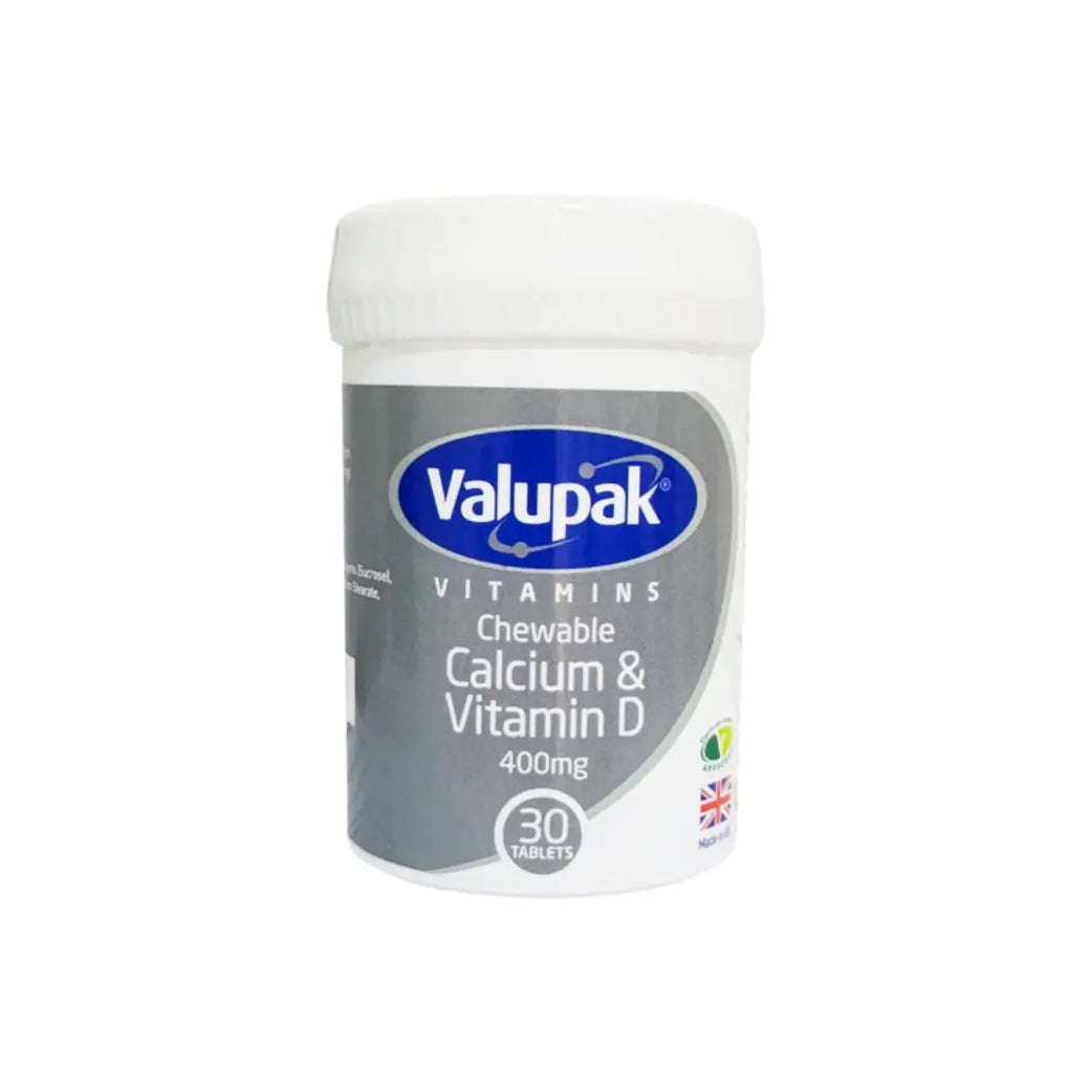 Valupak Calcium & Vitamin D 400mg Tab 30s