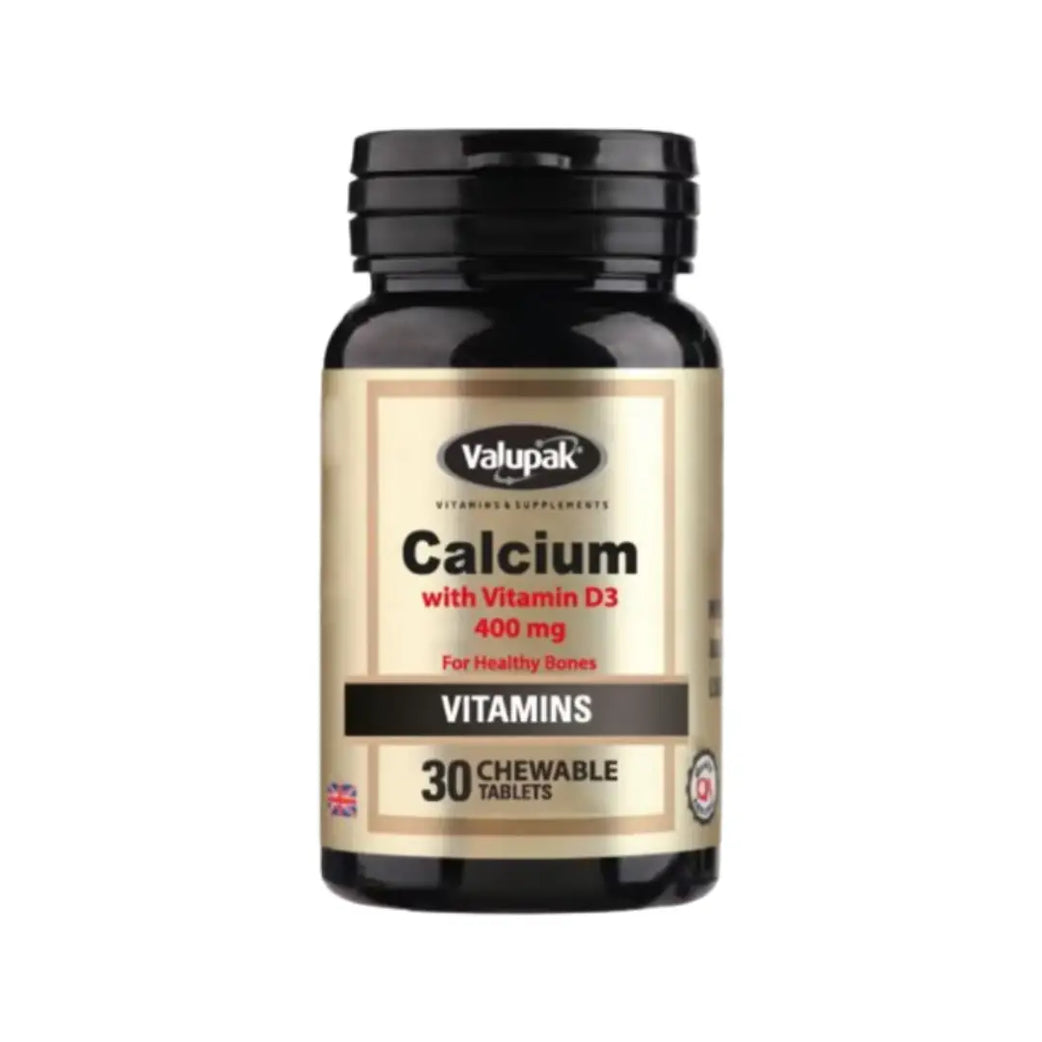 Valupak Calcium & Vitamin D 400mg Tab 30s