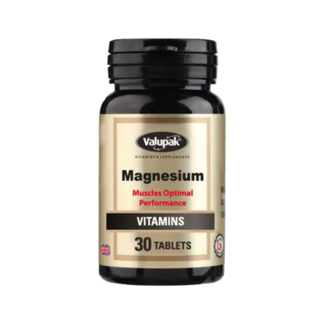 Valupak Magnesium 187.5mg Tablets 30s – Daily Magnesium Supplement (50% NRV)