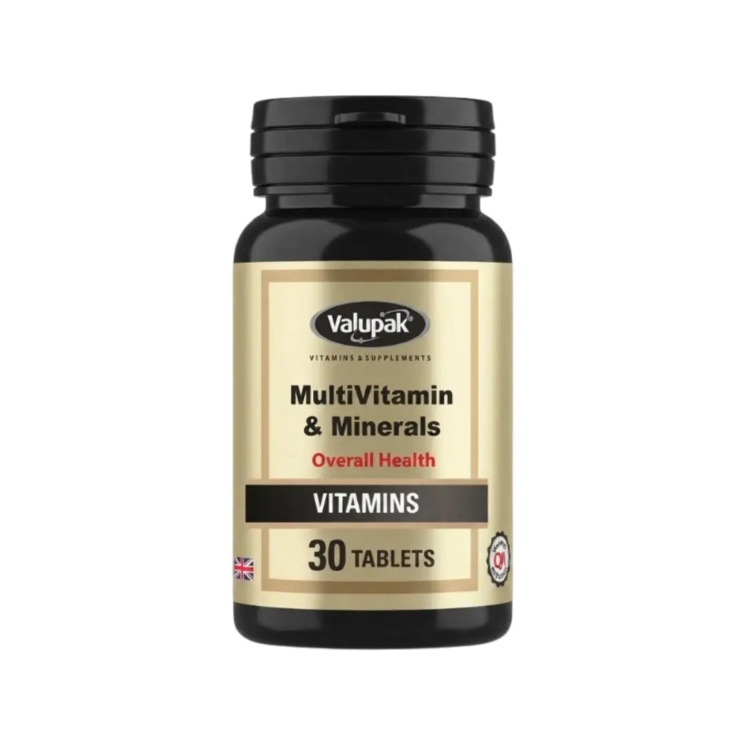 Valupak Multivitamin & Minerals Tablets 30s – Daily Vitamins and Minerals Food Supplement