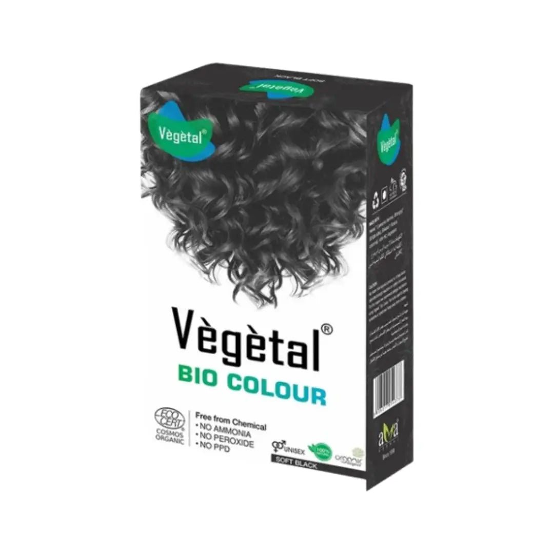 Vegetal Bio Colour Hair Soft Black 100g – Herbal Hair Dye for Natural-Looking Black Color & Gray Coverage