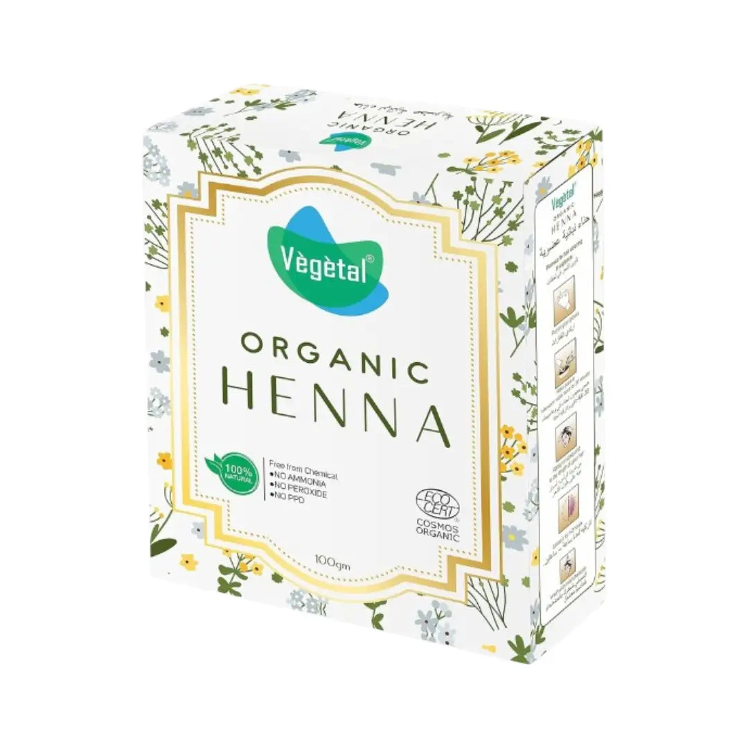 Vegetal Organic Henna 100g – Natural Herbal Hair Dye for Conditioning, Shine & Gray Coverage