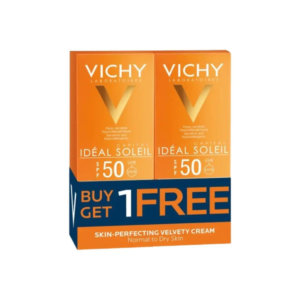 Vichy Capital Soleil SPF50+ Velvety Cream 50ml 1+1 Offer