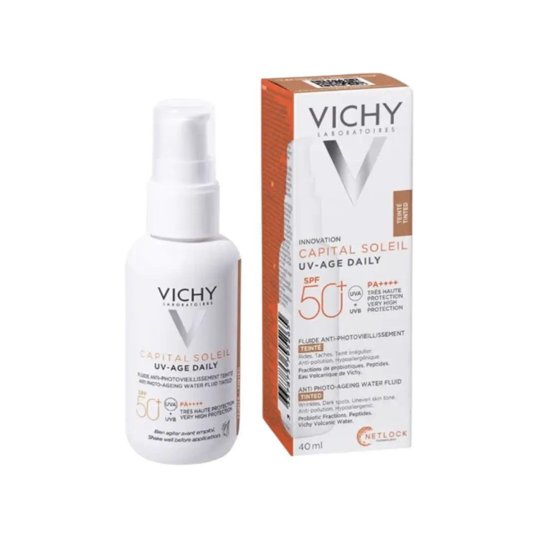 Vichy Capital Soleil UV-Age SPF50+ Tinted 40ml – Tinted Face Sunscreen Daily UV Protection