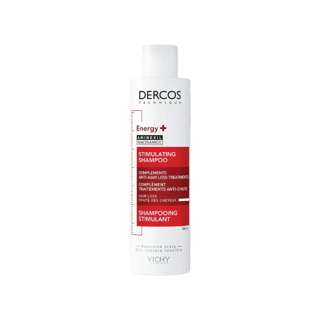 Vichy Dercos Energy+ Stimulant Shampoo 200ml lightweight shampoo for clean, refreshed, and fuller-looking hair.