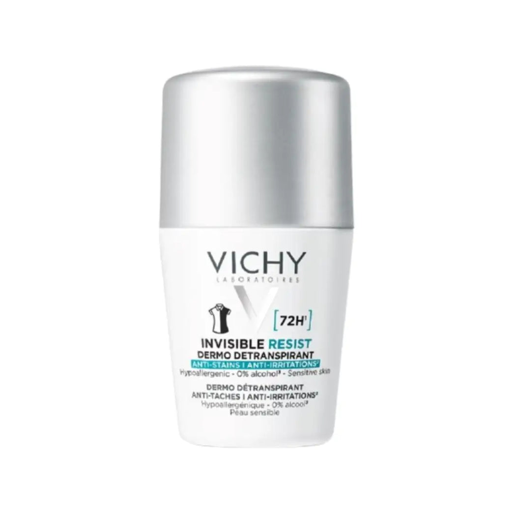 Vichy 72H Deo Roll-On Invisible Resist 50ml – Long-Lasting Antiperspirant Deodorant for Daily Use